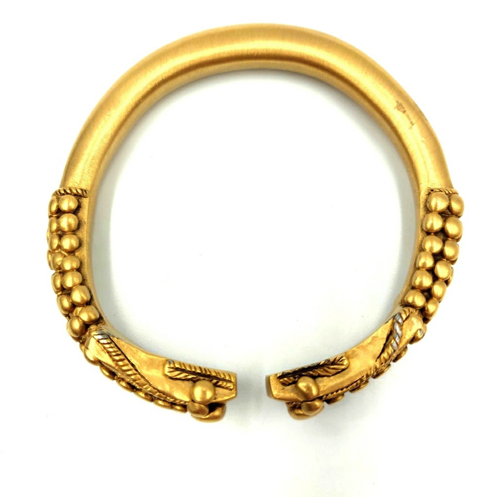 Metropolitan Museum Snake Head Bangle Gold Plate - Picture 3 of 8